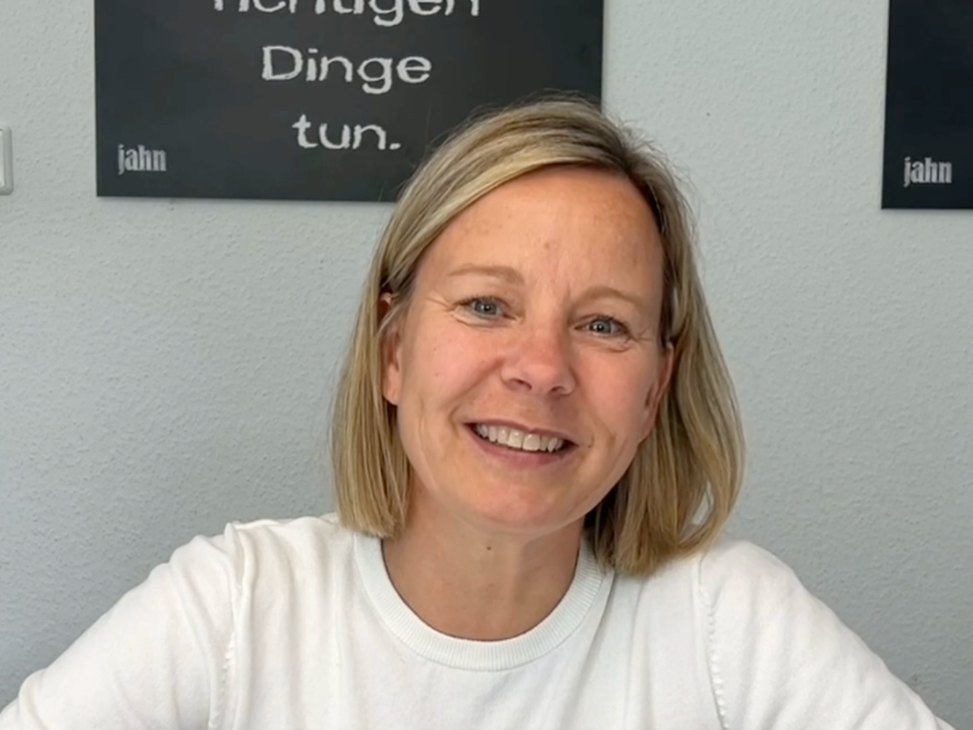 Bettina Niedick im Video-Feedback