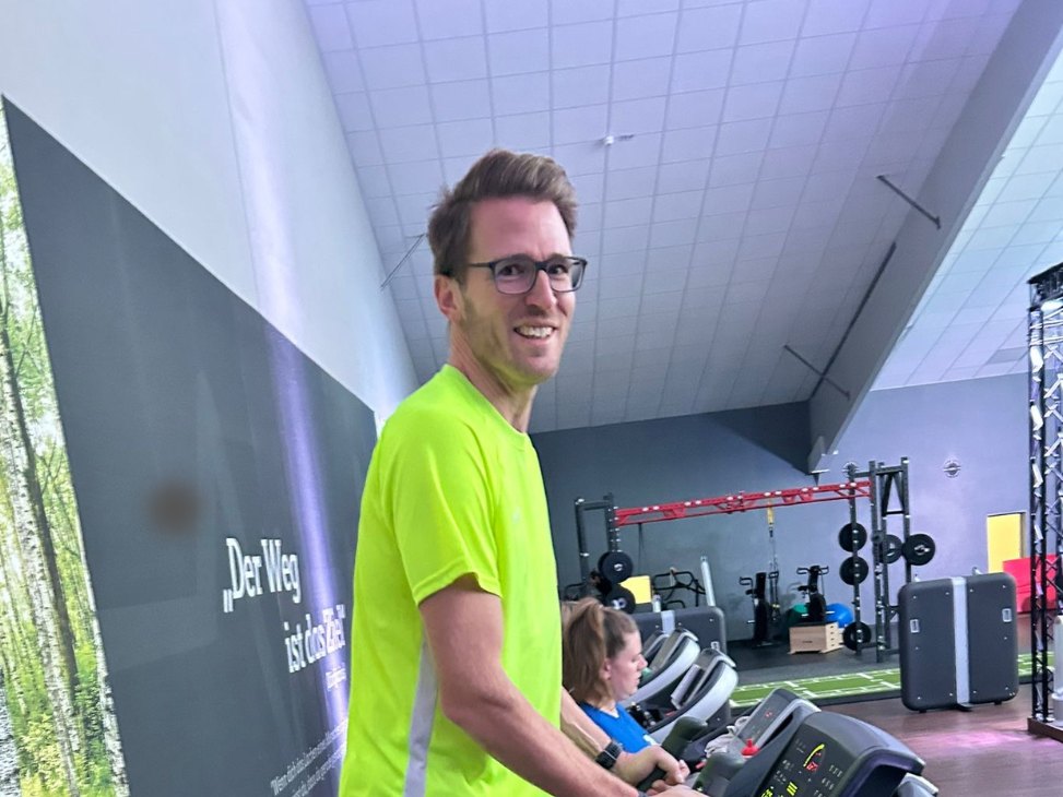 Matthias Berlekamp beim Training im Studio